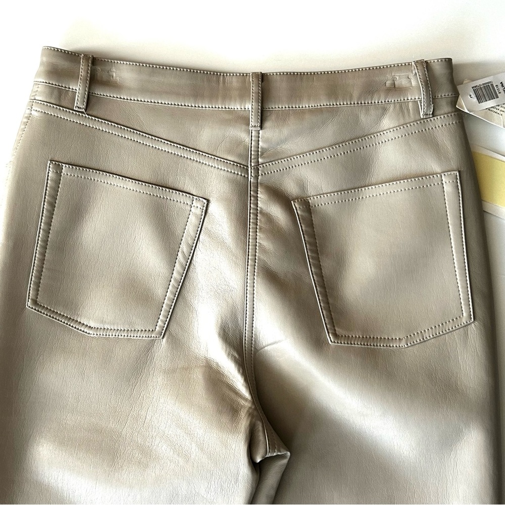 🌷NWT Vegan Leather Wilfred Light Taupe/Tan Pants. Size: 8 - Picture 16 of 16